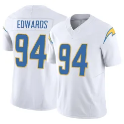 Men's TeRah Edwards Los Angeles Chargers No.94 Limited Vapor F.U.S.E. Jersey - White