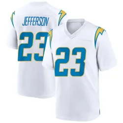 Men's Tony Jefferson Los Angeles Chargers No.23 Game Jersey - White
