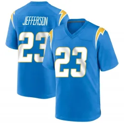 Men's Tony Jefferson Los Angeles Chargers No.23 Game Powder Alternate Jersey - Blue