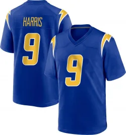 Men's Tre Harris Los Angeles Chargers No.9 Game 2nd Alternate Jersey - Royal