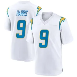 Men's Tre Harris Los Angeles Chargers No.9 Game Jersey - White