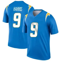 Men's Tre Harris Los Angeles Chargers No.9 Legend Powder Jersey - Blue