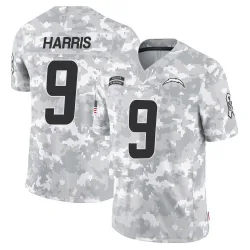 Men's Tre Harris Los Angeles Chargers No.9 Limited 2024 Salute to Service Jersey - Arctic Camo