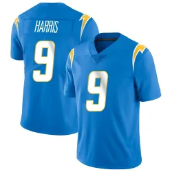 Men's Tre Harris Los Angeles Chargers No.9 Limited Powder Vapor Untouchable Alternate Jersey - Blue