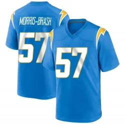 Men's Tre'Mon Morris-Brash Los Angeles Chargers No.57 Game Powder Alternate Jersey - Blue