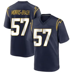Men's Tre'Mon Morris-Brash Los Angeles Chargers No.57 Game Team Color Jersey - Navy