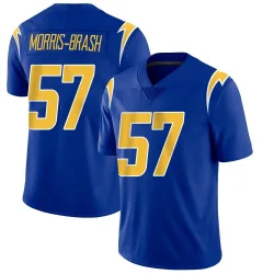 Men's Tre'Mon Morris-Brash Los Angeles Chargers No.57 Limited 2nd Alternate Vapor Jersey - Royal
