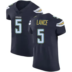 Men's Trey Lance Los Angeles Chargers No.5 Elite Team Color Vapor Untouchable Jersey - Navy Blue