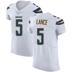 Men's Trey Lance Los Angeles Chargers No.5 Elite Vapor Untouchable Jersey - White
