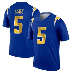 Men's Trey Lance Los Angeles Chargers No.5 Legend 2nd Alternate Jersey - Royal