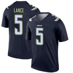 Men's Trey Lance Los Angeles Chargers No.5 Legend Jersey - Navy