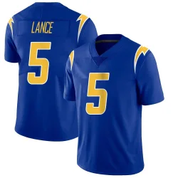 Men's Trey Lance Los Angeles Chargers No.5 Limited 2nd Alternate Vapor Jersey - Royal