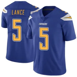Men's Trey Lance Los Angeles Chargers No.5 Limited Color Rush Vapor Untouchable Jersey - Royal