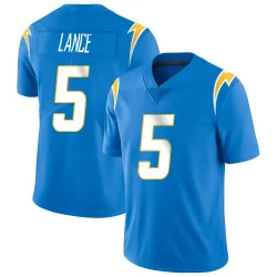 Men's Trey Lance Los Angeles Chargers No.5 Limited Powder Vapor Untouchable Alternate Jersey - Blue