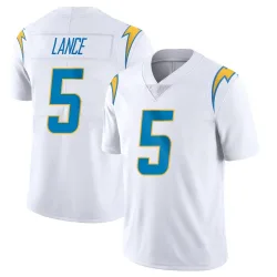 Men's Trey Lance Los Angeles Chargers No.5 Limited Vapor Untouchable Jersey - White