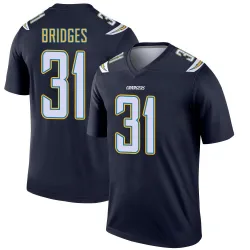 Men's Trikweze Bridges Los Angeles Chargers No.31 Legend Jersey - Navy