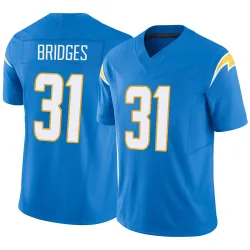 Men's Trikweze Bridges Los Angeles Chargers No.31 Limited Powder Vapor F.U.S.E. Jersey - Blue