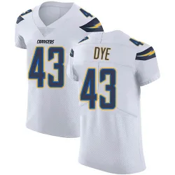 Men's Troy Dye Los Angeles Chargers No.43 Elite Vapor Untouchable Jersey - White