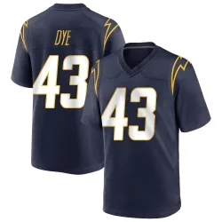 Men's Troy Dye Los Angeles Chargers No.43 Game Team Color Jersey - Navy