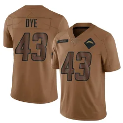 Men's Troy Dye Los Angeles Chargers No.43 Limited 2023 Salute To Service Jersey - Brown