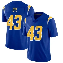 Men's Troy Dye Los Angeles Chargers No.43 Limited 2nd Alternate Vapor Jersey - Royal