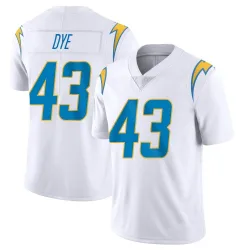Men's Troy Dye Los Angeles Chargers No.43 Limited Vapor Untouchable Jersey - White