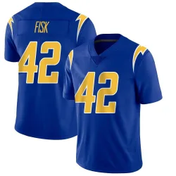 Men's Tucker Fisk Los Angeles Chargers No.42 Limited 2nd Alternate Vapor Jersey - Royal