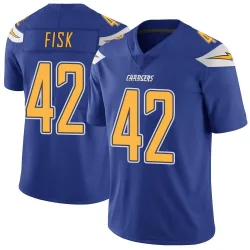 Men's Tucker Fisk Los Angeles Chargers No.42 Limited Color Rush Vapor Untouchable Jersey - Royal