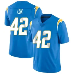 Men's Tucker Fisk Los Angeles Chargers No.42 Limited Powder Vapor Untouchable Alternate Jersey - Blue