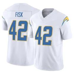 Men's Tucker Fisk Los Angeles Chargers No.42 Limited Vapor F.U.S.E. Jersey - White