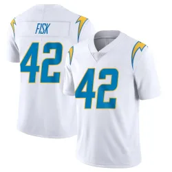 Men's Tucker Fisk Los Angeles Chargers No.42 Limited Vapor Untouchable Jersey - White