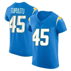 Men's Tuli Tuipulotu Los Angeles Chargers No.45 Elite Alternate Vapor Untouchable Jersey - Blue