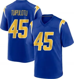 Men's Tuli Tuipulotu Los Angeles Chargers No.45 Game 2nd Alternate Jersey - Royal