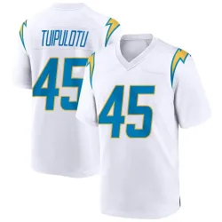 Men's Tuli Tuipulotu Los Angeles Chargers No.45 Game Jersey - White