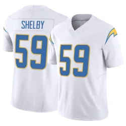 Men's Ty Shelby Los Angeles Chargers No.59 Limited Vapor F.U.S.E. Jersey - White