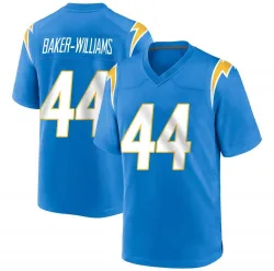 Men's Tyler Baker-Williams Los Angeles Chargers No.44 Game Powder Alternate Jersey - Blue