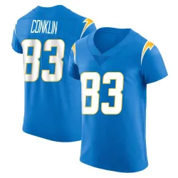 Men's Tyler Conklin Los Angeles Chargers No.83 Elite Alternate Vapor Untouchable Jersey - Blue