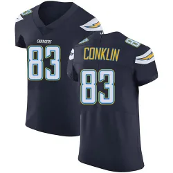 Men's Tyler Conklin Los Angeles Chargers No.83 Elite Team Color Vapor Untouchable Jersey - Navy Blue