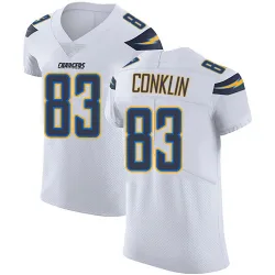 Men's Tyler Conklin Los Angeles Chargers No.83 Elite Vapor Untouchable Jersey - White
