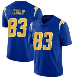 Men's Tyler Conklin Los Angeles Chargers No.83 Limited 2nd Alternate Vapor Jersey - Royal