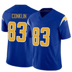 Men's Tyler Conklin Los Angeles Chargers No.83 Limited Vapor F.U.S.E. Jersey - Royal