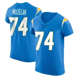 Men's Tyler McLellan Los Angeles Chargers No.74 Elite Alternate Vapor Untouchable Jersey - Blue