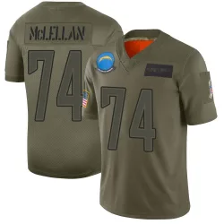 Men's Tyler McLellan Los Angeles Chargers No.74 Limited 2019 Salute to Service Jersey - Camo