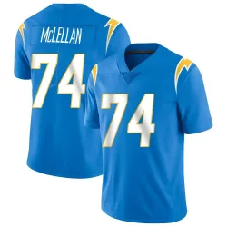 Men's Tyler McLellan Los Angeles Chargers No.74 Limited Powder Vapor Untouchable Alternate Jersey - Blue