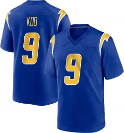 Men's Younghoe Koo Los Angeles Chargers No.9 Game 2nd Alternate Jersey - Royal