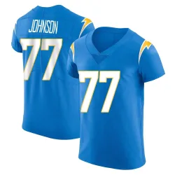Men's Zion Johnson Los Angeles Chargers No.77 Elite Alternate Vapor Untouchable Jersey - Blue
