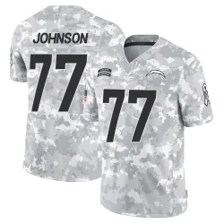Men's Zion Johnson Los Angeles Chargers No.77 Limited 2024 Salute to Service Jersey - Arctic Camo