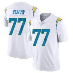 Men's Zion Johnson Los Angeles Chargers No.77 Limited Vapor Untouchable Jersey - White