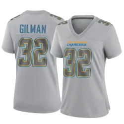 Women's Alohi Gilman Los Angeles Chargers No.32 Game Atmosphere Fashion Jersey - Gray