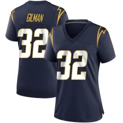 Women's Alohi Gilman Los Angeles Chargers No.32 Game Team Color Jersey - Navy